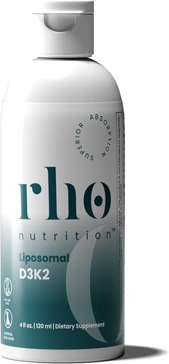 [BRSROAAHA4FBQCDB] Rho Nutrition Liposomal D3K2 – Ultra High Absorption Liquid Vitamins D3 and K2 Supplement – Boosts Immune System & Overall Health; Supports Strong Bones & Muscles, and a Healthy Heart
