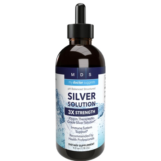 [BRSROBAZAF5Q43TU] Alkaline Structured Silver Liquid 30ppm - Advanced Immune Support Liquid Drops - Extra Strength Colloidal Silver Mineral Supplements - Made in USA (4 oz)