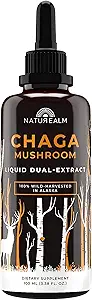 [BRSWKF35O4MQI3DO] Naturealm Chaga Mushroom Liquid Tincture Supplement – Immune Support, Antioxidant Boost & Hair, Skin, Nail Health, Vegan, Non-GMO – Wild-Harvested Fruiting Bodies, 2 Month Supply