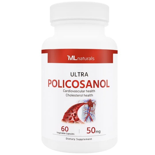 [BRSRMBIFC4IRYA3D] ML Naturals Policosanol 50 mg, 60 Vegetable Capsules. High Potency & 99% Purity, 60% Octacosanol. Supports Heart Health. Non-GMO & Gluten-Free, NSF-Certified & cGMP-Compliant