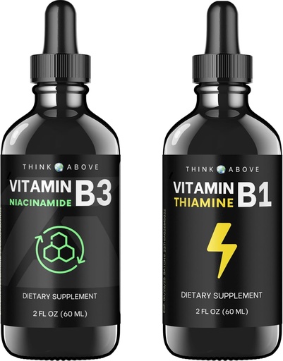 [BRSRM2YFBABAG3DD] Liquid Vitamin B3 + Liquid Vitamin B1-2oz 60 ml per Bottle