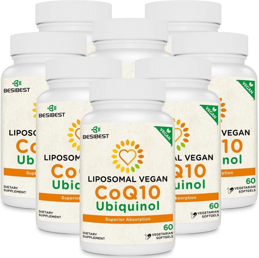 [BRSRMHQHBUCRQCL2] 1000mg Liposomal CoQ10 Ubiquinol, 480 Vegan Softgels, High Absorption Ubiquinol CoQ10 Supplement, Active Antioxidant Form of Coenzyme Q10 for Heart Function & Energy Production