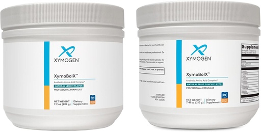 [BRSRAGQQBYCRGCI7] XYMOGEN XymBolX Fruit Punch and Lemon Flavor Bundle - BCAA Powder to Promote Muscle Recovery with L Arginine, L Leucine, L Methionine + L Tryptophan (2 Bottles, 7.20z Each)