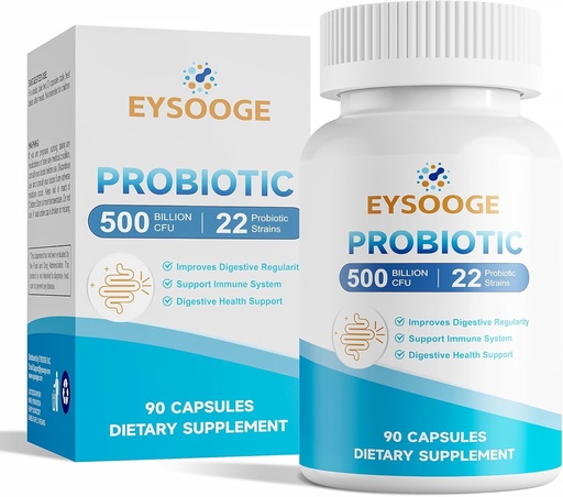 [BRSRAYA7BUIWK2D7] Probiòtics per a dones i homes, 500 milions de dòlars, 22 Estrans + Prebiotics Oràdics, Daily Probiotics per a Digestitius, Imune, & Gut Salut - 90 Capules