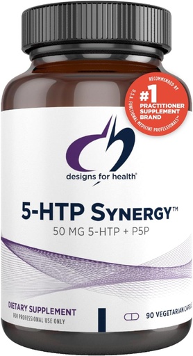 [BRSWIYYAOQPQAGDI] Designs for Health 5-HTP 50mg with Vitamin B6 (P-5-P) - 5-HTP Synergy 50 mg Supplement - Serotonin Precursors to Help Support Healthy Mood + Appetite (90 Capsules)