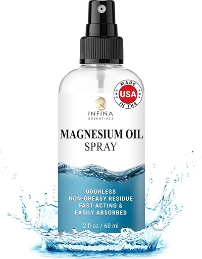 [BRSRAHYHAQOQGA3A] Topical Magnesium Oil Spray – Hydrating & Fast-Absorbing Magnesium Mist for Body, Feet & Skin – Odorless, Non-Greasy Liquid Magnesium Chloride Spray for Women, Men & Kids – 2 fl oz