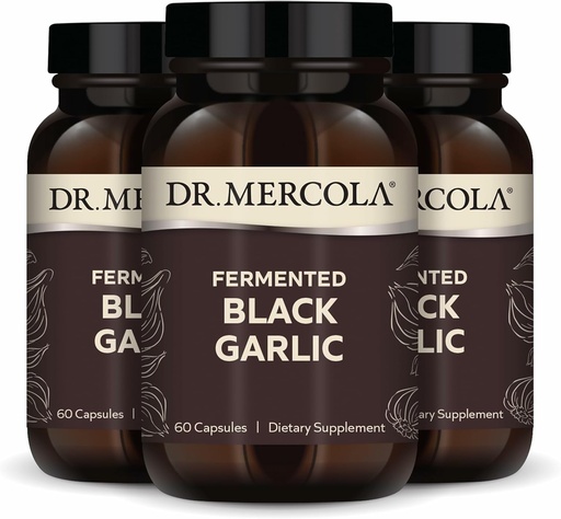 [BRSROFI2CQNAM3L4] Dr. Mercola Fermented Black Usturoi, 90 Servings (180 capsule), Supliment alimentar, Sprijină Sănătate Imună, Non-GMO
