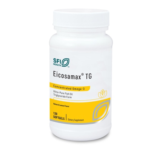 [BRSWGHQLOUBBUDLD] Klaire Labs SFI Health Eicosamax TG Fish Oil Pills with EPA/DHA - Omega-3 Fatty Acids to Support Brain & Heart Function - Natural Lemon Flavor to Help Reduce Fishy Burps or Aftertaste (120 Softgels)