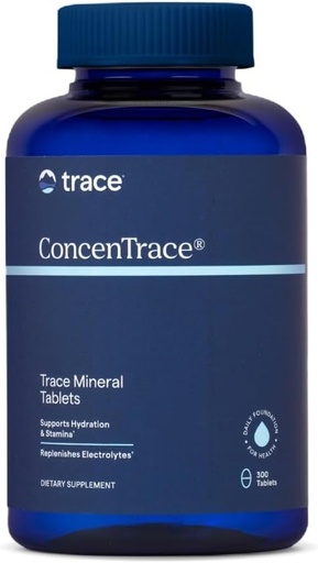 [BRSWIYQIBYOGIFL2] Trace Minerals ConcenTrace Trace Mineral Tablets - Supplement for Bone & Joint Support - Aids Hydration & Electrolyte Restoration - 300 Tablets (100 Servings)