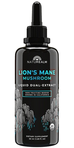 [BRSW2GI6OV5Q4EI6] Naturealm Lion’s Mane Mushroom Liquid Tincture Supplement – Focus, Memory & Brain Health, Vegan, Non-GMO – Organic Fruiting Bodies, 1 Month Supply