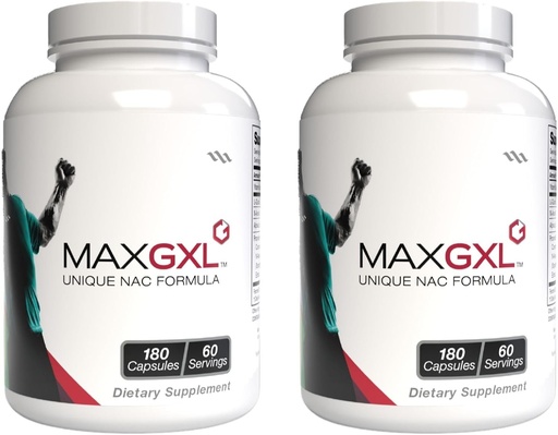 [BRSWKYYFBEOQ2G3U] Max GXL, Unique NAC Formula, 180 Vegetable Capsules, 30 Servings (Pack of 2)