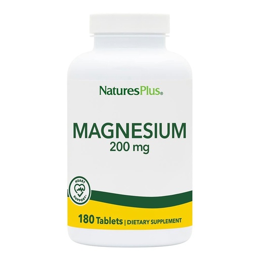 [BRSWIYTYO4GBKDQZ] NaturesPlus Magnesium - 200 mg, 180 Tablets - Vegetarian, Gluten Free - 180 Servings