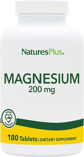 [BRSWIYTYO4GBKDQZ] NaturesPlus Magnesium - 200 mg, 180 tabletten - Vegetarisch, Glutenvrij - 180 porties