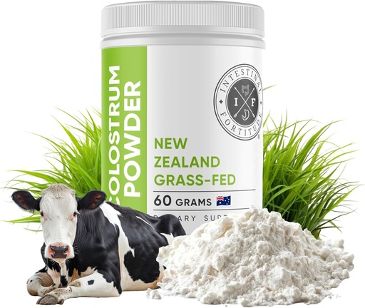 [BRSROCAZAUDWECIZ] Soolekindlus 100% rohi Uus-Meremaa Lehmad Colostrum Powder, Grassfed, hormoonivaba, GMO-vaba, optimaalne soolestiku tervise ja immuunsüsteemi tugi, Leaky Gut, IBD, 60 Grams