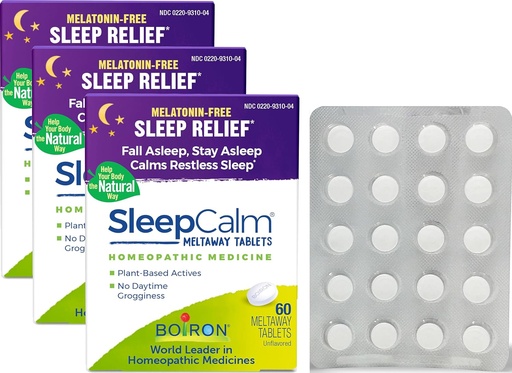 [BRSRAZTRAB4GK3QU] Boiron SleepCalm Sleep Aid for Deep, Rentouttava, Levokas Yöunet - Melatoniinivapaa ja Non Habit-Foming - Ratkaistavat tabletit - 180