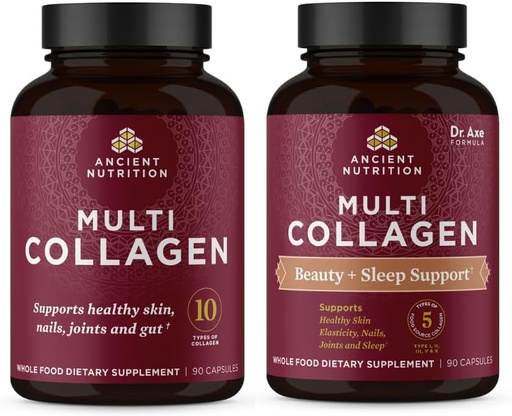[BRSWY233CN7QAGTU] Ancient Nutrition Multi Collagen Capsules, 90 Count + Multi Collagen Capsules, Beauty & Sleep, 90 Count