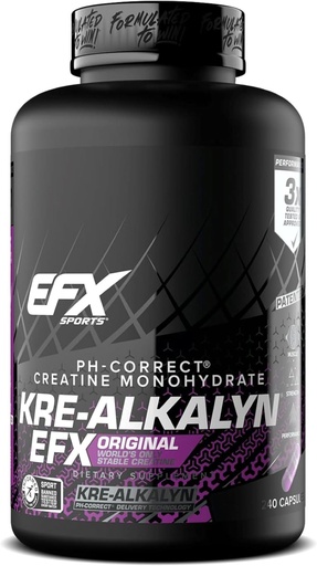 [BRSWIY3YOQJQMAL4] EFX Sports Kre-Alkalyn EFX 124; pH Benar Creatine Monohydrate Pill Supplement £124; Kekuatan, Pertumbuhan Muscle & Performance 124; 120 Kapsul