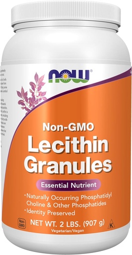 [BRSWIY32BQPGI236] NOW Foods Supplements, Lecithin Granules with naturally occurring Phosphatidyl Choline and Other Phosphatides, 2-Pound