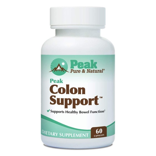 [BRSWECQBCICQKHQ4] Peak Pure & Natural Colon Support - Colon Cleanse and Detox Supplement for Digestive Health - Gut Health Support with Inulin and Senna Leaf Extracts - with Fiber, Prebiotics, and Probiotics - 1 Pack