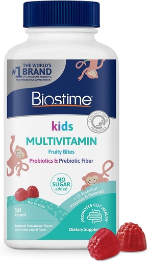 [BRSRAGQQOAFAA3T4] Biostime lapset Multivitamiini Gummies Probiootit & 11 Essential Vitamiines (Ages 4+) ...