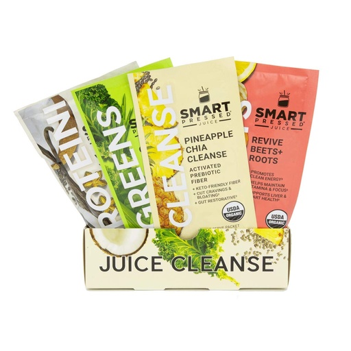 [BRSWGZD6DIHRMYAV] SMART Pressed Juice 1-Day Organic Juice Cleanse | Healthy Detox Program | Vegan Vanilla Protein, Green Juice, Beets Juice & Pineapple Chia Cleanse | High Fiber & Vegan