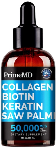 [BRSW2YADCAGWCCL5] Liquid Collagen Peptides for Women - Serum Complex with Biotin Vitamin, Hydrolyzed Keratin Protein and Saw Palmetto - Comprehensive Formula for Hair, Skin, and Nails Wellness - 2fl oz (Pack of 1)