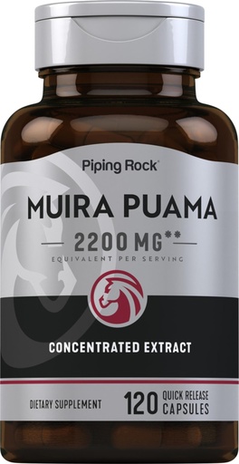 [BRSROBQCCUBGGDIY] Piping Rock Muira Puama Root Extract for Men & Women | 120 Capsules | Non GMO, Gluten Free Supplement