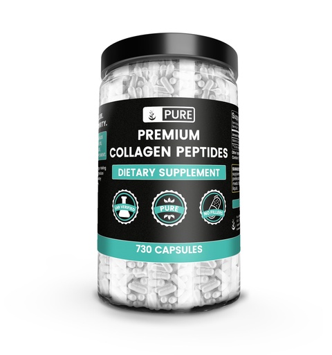[BRSWYZ3RAV7WE3DG] Pure Original Ingredients Collagen Peptides (730 Capsules) No Magnesium Or Rice Fillers, Always Pure, Lab Verified