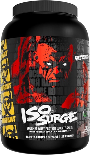 [BRSWKEL6ON5RGGQ5] 突变 ISO Surge Whey 蛋白质粉末行为快速帮助回收,构建肌肉,块状和强度,仅使用成份,1.6 lb - 三重巧克力