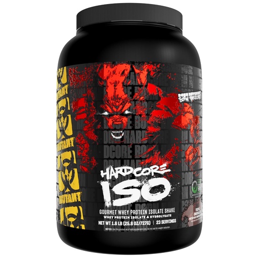 [BRSWKEL6ON5RGGQ5] Mutant Hardcore ISO Whey Protein Powder Acts Fast to Help Recover, Build Muscle, Bulk and Strength, Uses Only Ingredients, 1.6 lb - Triple Chocolate