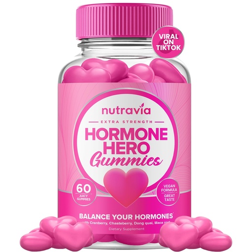 [BRSRAEL5CV5GCHTK] Hormone Balance For Women Gummies + PMS Relief Supplement - Supports Mood Swings, Clear Skin, Reduced Cramps and Bloating - Hormonal PMS Gummies PCOS Vitamin with Cranberry, Dong Quai (60 Gummies)