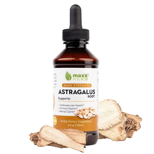 [BRSWYZYTC54GY3D2] Maxx Herb Astragalus Root Extract - Max Strength Liquid Tincture Absorbs Better Than Capsules or Powder, for Immune Support and Mental Clarity - 4 Oz Bottle (60 Servings)