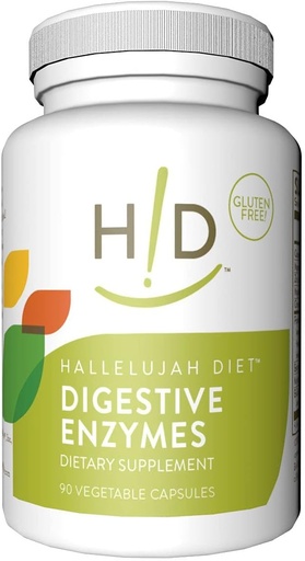 [BRSWIEAHCUCAYYI7] Hallelujah Diet - Digestive Enzymes, Multi-Enzyme Nutritional Supplements for Dietary Support & Nutrient Absorption, 90 Capsules
