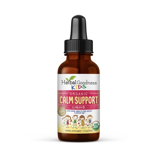 [BRSW2AI3OEFWCAL3] Kids Calm Support Liquid Extract 1oz with Magnesium Glycinate, Magnesium Citrate, Multivitamin - Magnesium for Kids - 1oz Bottle, 1 Unit - Herbal Goodness