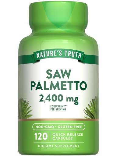 [BRSWICQBBAEBQ2AV] Nature's Truth Saw Palmetto Extract | 120 Capsules | Non-GMO & Gluten Free Supplement
