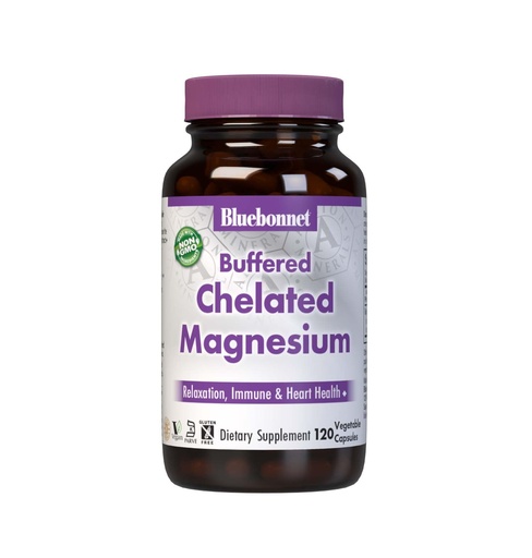 [BRSWIYA5CZ6GYCDM] Bluebonnet Nutrition Albion Buffered Chelated Magnesium 200 mg, Magnesium Oxide, Stress Relief, Vegan, Non GMO, Gluten Free, Soy Free, Milk Free, Kosher, 120 Vegetable Capsules, 2 Month Supply