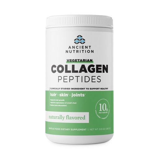[BRSW2BQ6DEMRYGTP] Ancient Nutrition Vegetarian Collagen Peptides, Collagen Peptides Powder, Collagen Powder with Natural Flavor, Prebiotics and Probiotics, Supports Healthy Skin, Hair, Joints, Digestion, 28 Servings
