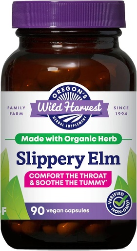 [BRSWIYDRA57WM232] Oregon's Wild Harvest Slippery Elm Organic Capsules, 90 Count