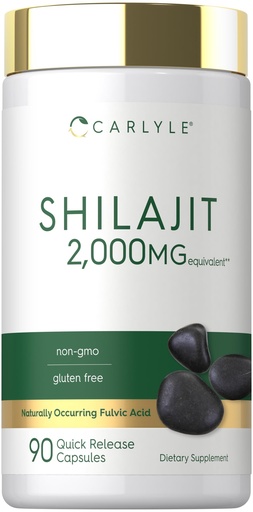 [BRSW2CQDAEMBQ3AV] Carlyle Shilajit Capsules | 90 Count | Non-GMO and Gluten Free Supplement