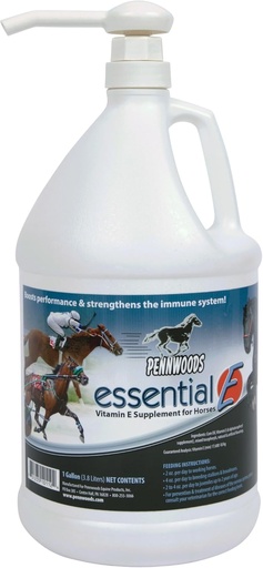 [BRSWIYQBBMBRQ3A3] Pennwoods Essential E: Equine Vitamin E supplement for Horse Health, Performance, Recovery &amp; Nutrition - 1 Gallon