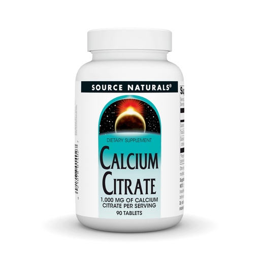 [BRSWIY34BMPGKCD6] SOURCE NATURALS Calcium Citrate 1,000 mg of Calcium per Serving, 90 Count