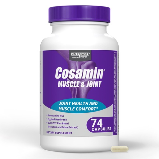 [BRSROFAECVYGE33J] Nutramax Cosamin Muscle & Joint Health Supplement, 74 Capsules | Works to Decrease Cartilage Breakdown, Supports Joints, and Reduces Muscle Soreness to Accelerate Recovery After Exercise