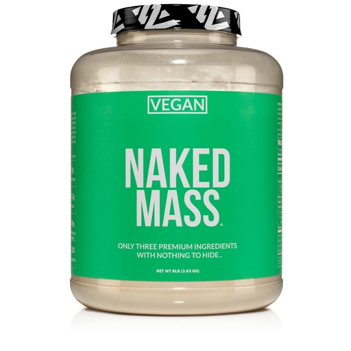 [BRSWGCQ5CIBA2HQ4] NAKED Vegan Mass - Natural Vegan Weight Gainer Protein Powder - 1,230 Calories, NSF Certified, Non-GMO, Soy & Gluten Free, No Artificial Ingredients - 8LB Bulk - 11 Servings