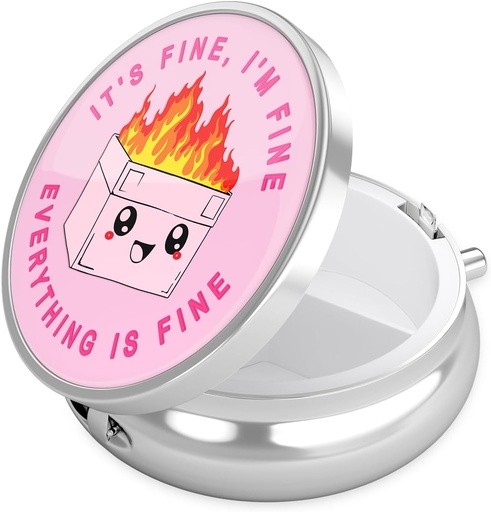 [BRSRAZINPMNR6E3F] Nipichsha Pill Box, Väike Pill Case Purse & Tasku, Cute Travel Medicine Korraldaja, Portable Medicine Container Hoida Vitamiinid, Ravimid, Kalaõli & Supplement, Roosa Cute Dumpster