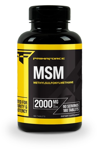 [BRSRMEIEDF5R633L] Primaforce MSM Tablets 2000mg Serving, 180 Tablets, 90 Servings