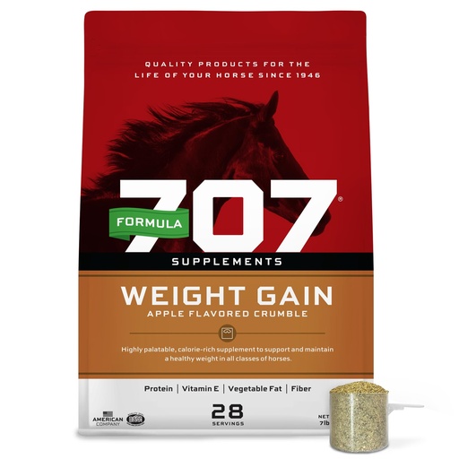 [BRSWKEYMOMFAMDY5] Formula 707 Weight Gain Crumble Equine Supplement, 7 lb Bag – Palatable, Calorie-Rich Nutritional Support for Hard-to-Keep and Senior Horses
