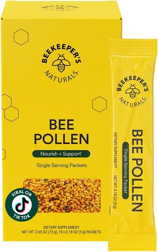 [BRSRAZT5BUAWCEIZ] Beeager 's Naturals - 100% nyers Bee Pollen Stick Packs, Natural Preserve Enzimes, Source of Vitamin B, Ásványok, Amino Acids & Protein - Paleo & Keto Friendly, Gluten Free (15ct)