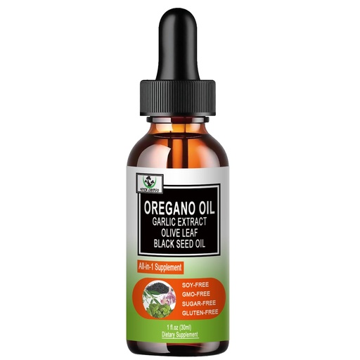 [BRSRA235OF6WE2Q3] Vita letuo Organic Oil of Oregano with Black Seed Oil, Oregano Oil Liquid Drops w/Garlic Olive Leaf Elderberry for Immune,Digestive Support & Antioxidant,Seasonal Support Supplement for Women Men