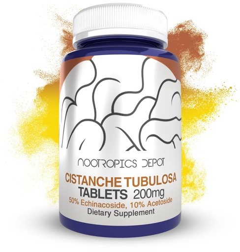 [BRSWYBA5AUIQGCDL] Nootropics Depot Cistanche tubulosa Tablets | 200mg | 60 Count | Minimum 50% Echinacoside + 10% Acetoside (Verbascoside) | Promotes Physical Strength and Energy | Promotes Vitality
