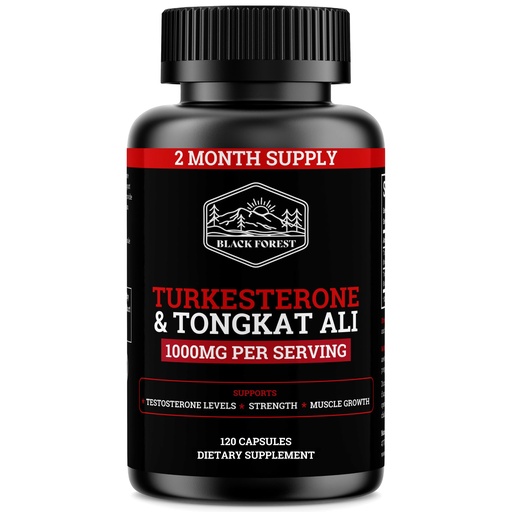 [BRSROCAZBAFREGY7] Black Forest Turkesterone Tongkat Ali Supplement 1000mg per Serving (Max Purity 95%) Turkesterone Supplement for Men (Tongkat Ali for Men Longjack 200:1) Similar to Tongkat Ali Fadogia Agrestis